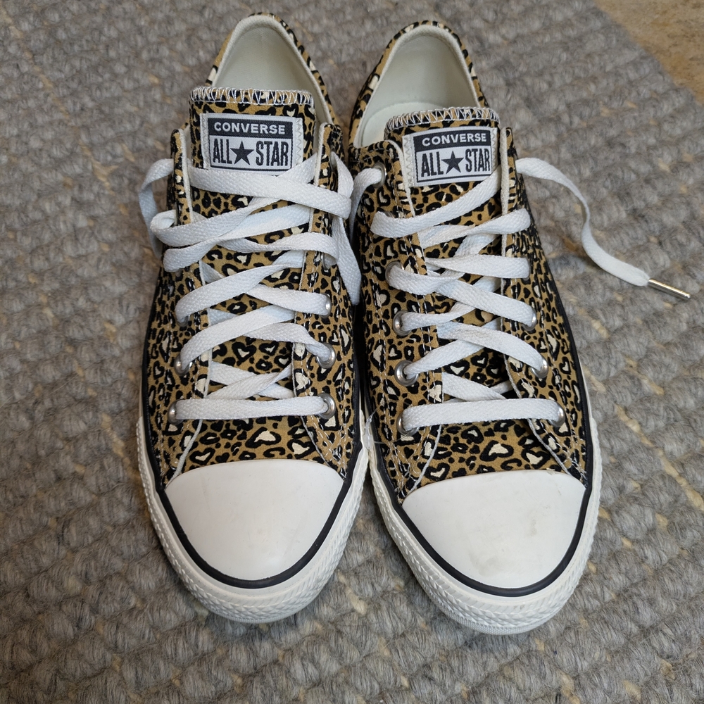 Converse Animal Print Sneakers with White Accents